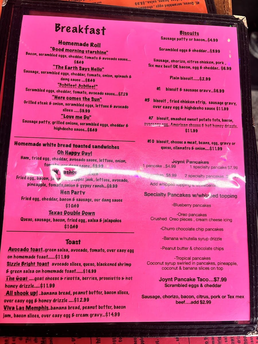 Gypsy Joynt Menu - Image 2