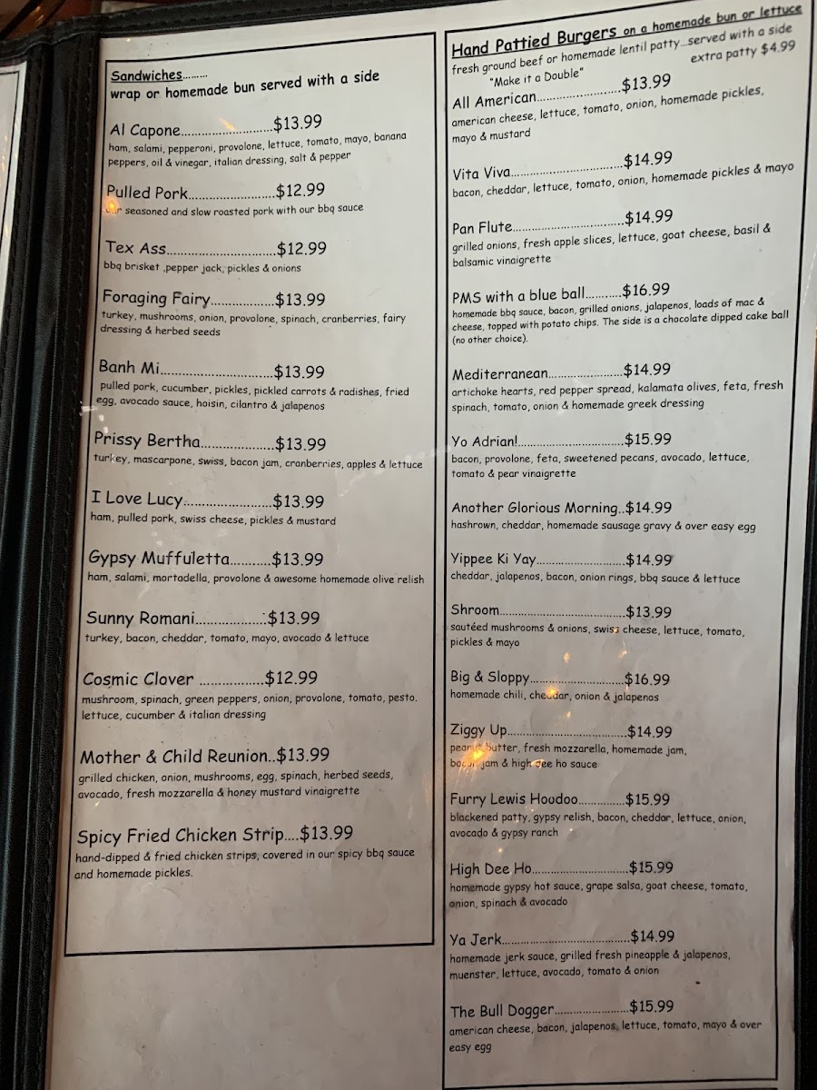 Gypsy Joynt Menu - Image 4